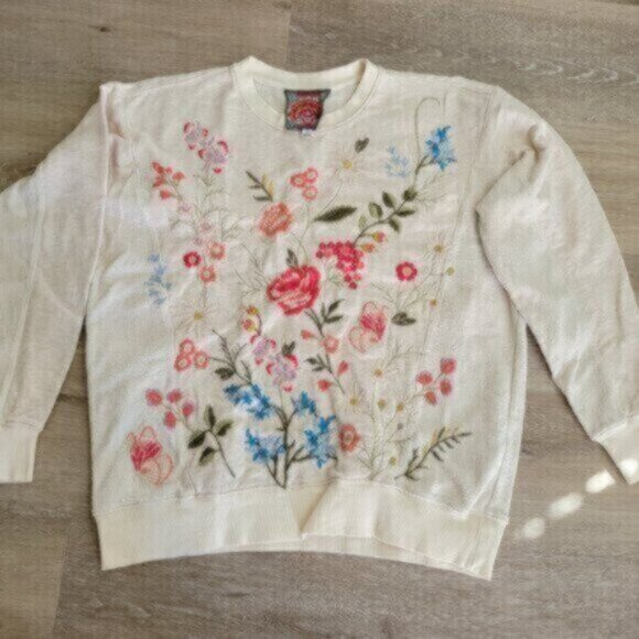 JOHNNY WAS Catalina Contrast French Terry Sweatshirt - Picture 3 of 7